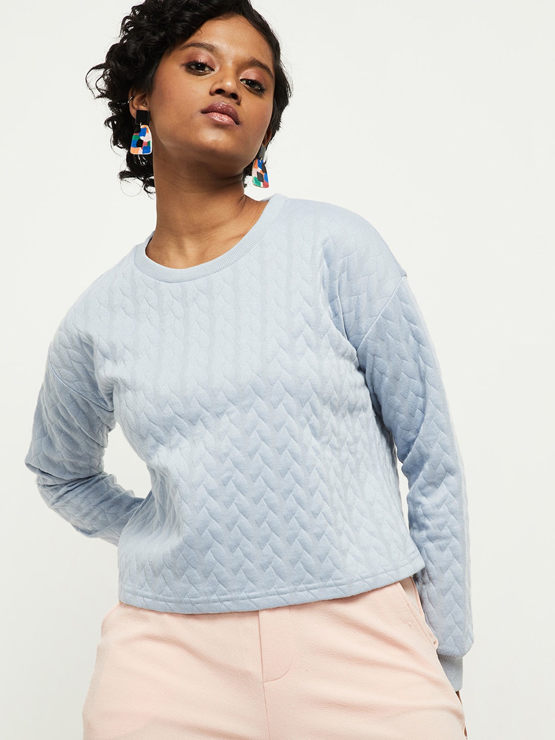 

max Women Blue Sweatshirt