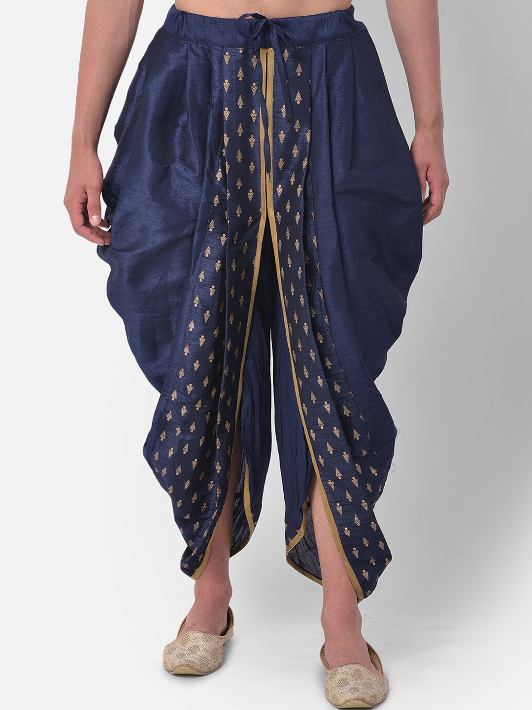 

DEYANN Men Navy Blue Solid Dhoti Pants