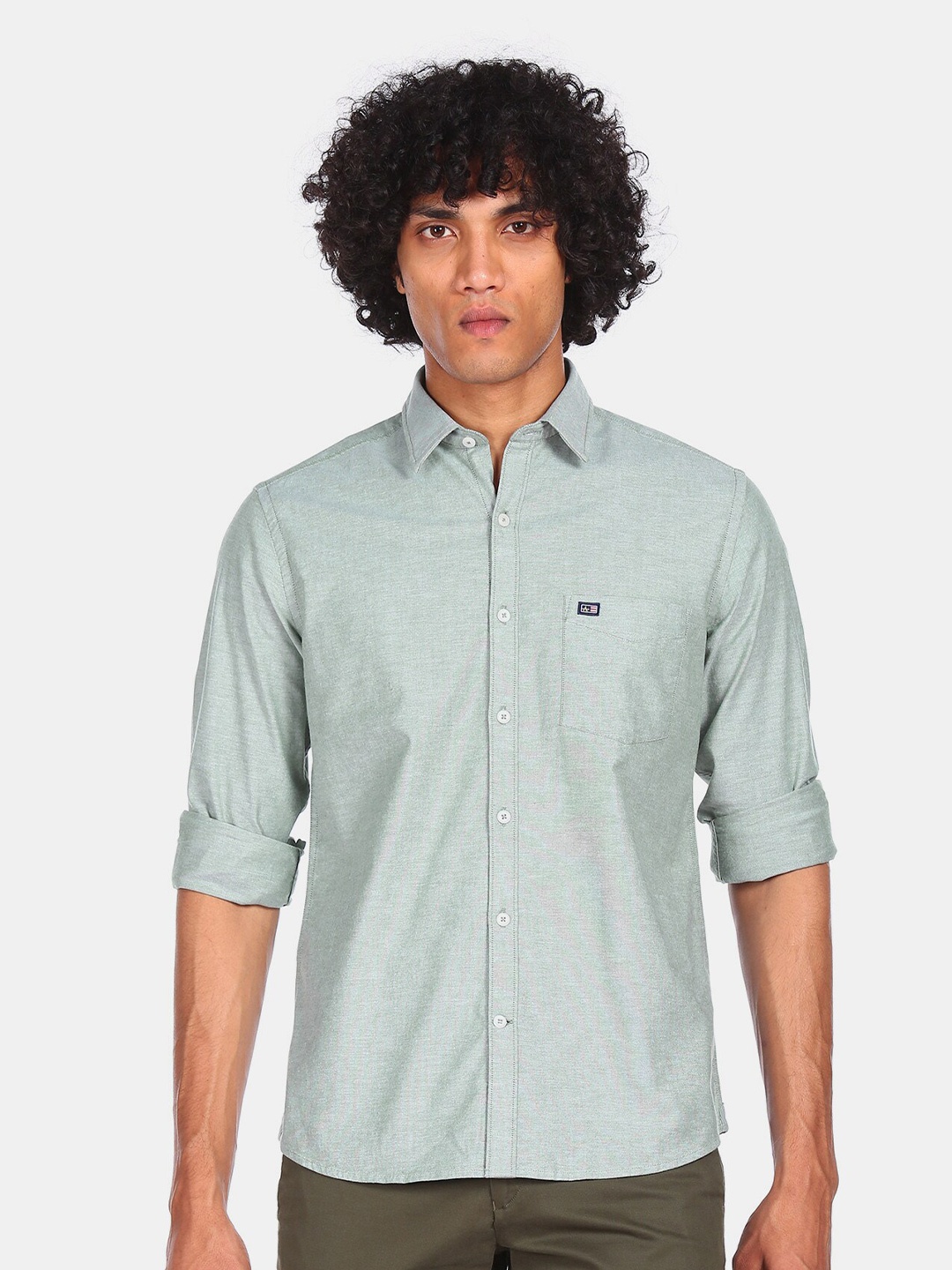 

Arrow Sport Men Green Opaque Casual Shirt