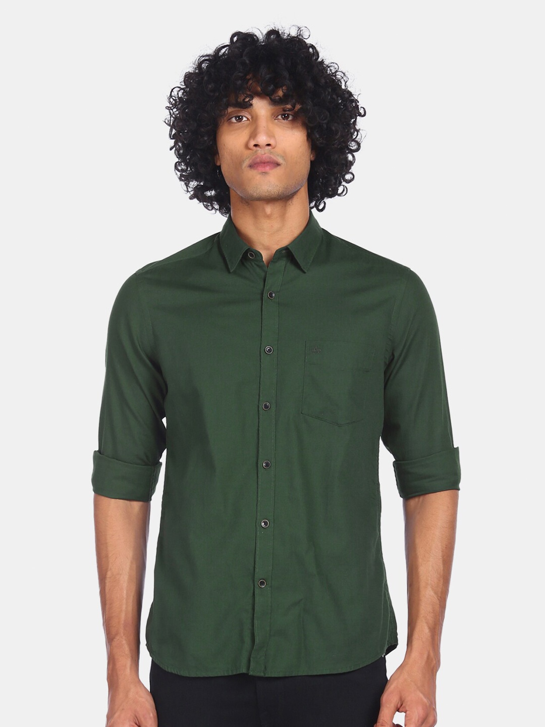 

Arrow Sport Men Green Opaque Casual Shirt
