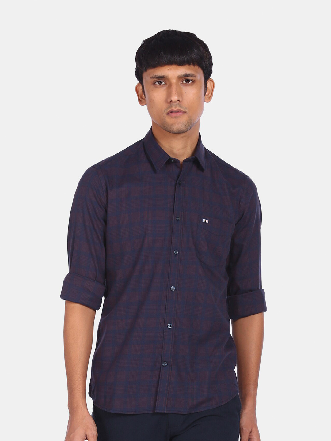 

Arrow Sport Men Blue Opaque Checked Casual Shirt