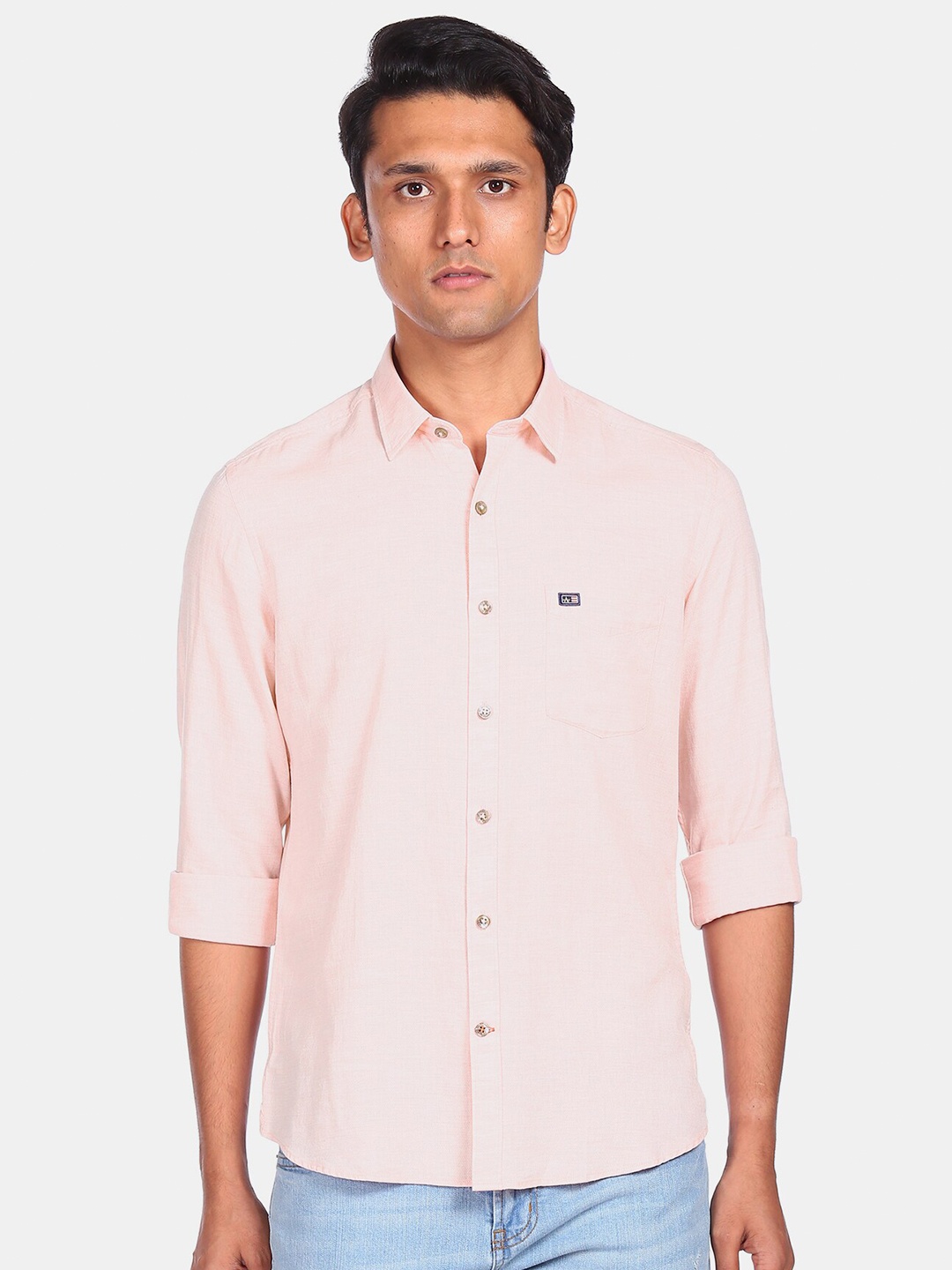 

Arrow Sport Men Pink Opaque Casual Shirt