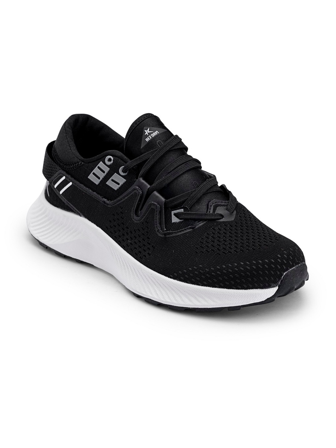 

REFOAM Men Black Mesh Running Non-Marking Shoes