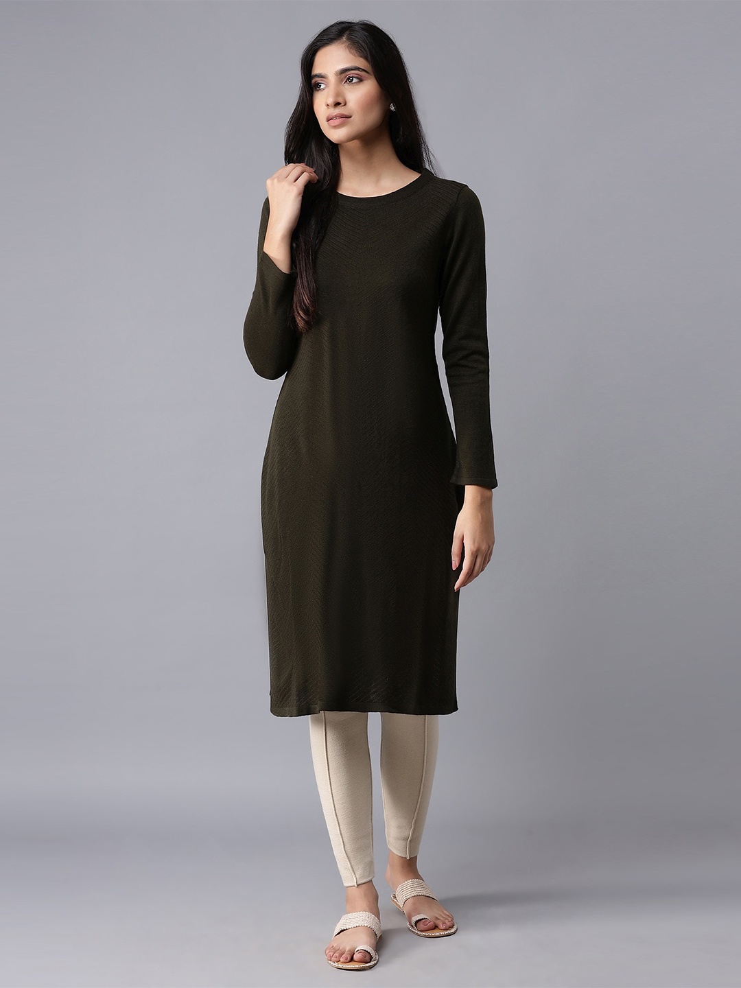 

W Green Ethnic Acrylic Kurta