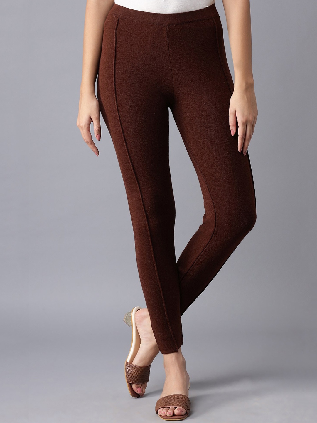 

W Women Hot Chocolate Pintuck Tights, Brown