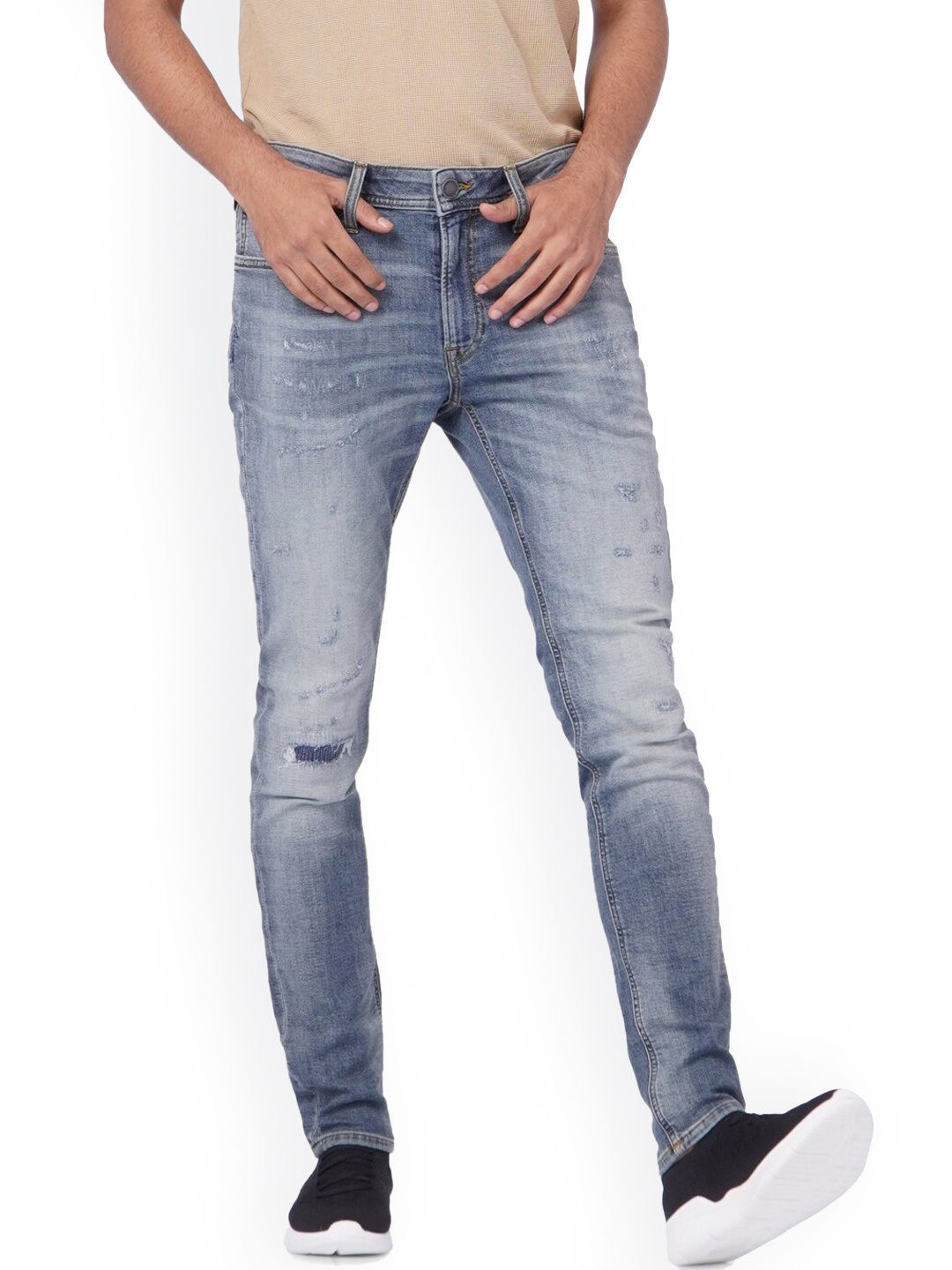 

Jack & Jones Men Blue Skinny Fit Heavy Fade Jeans