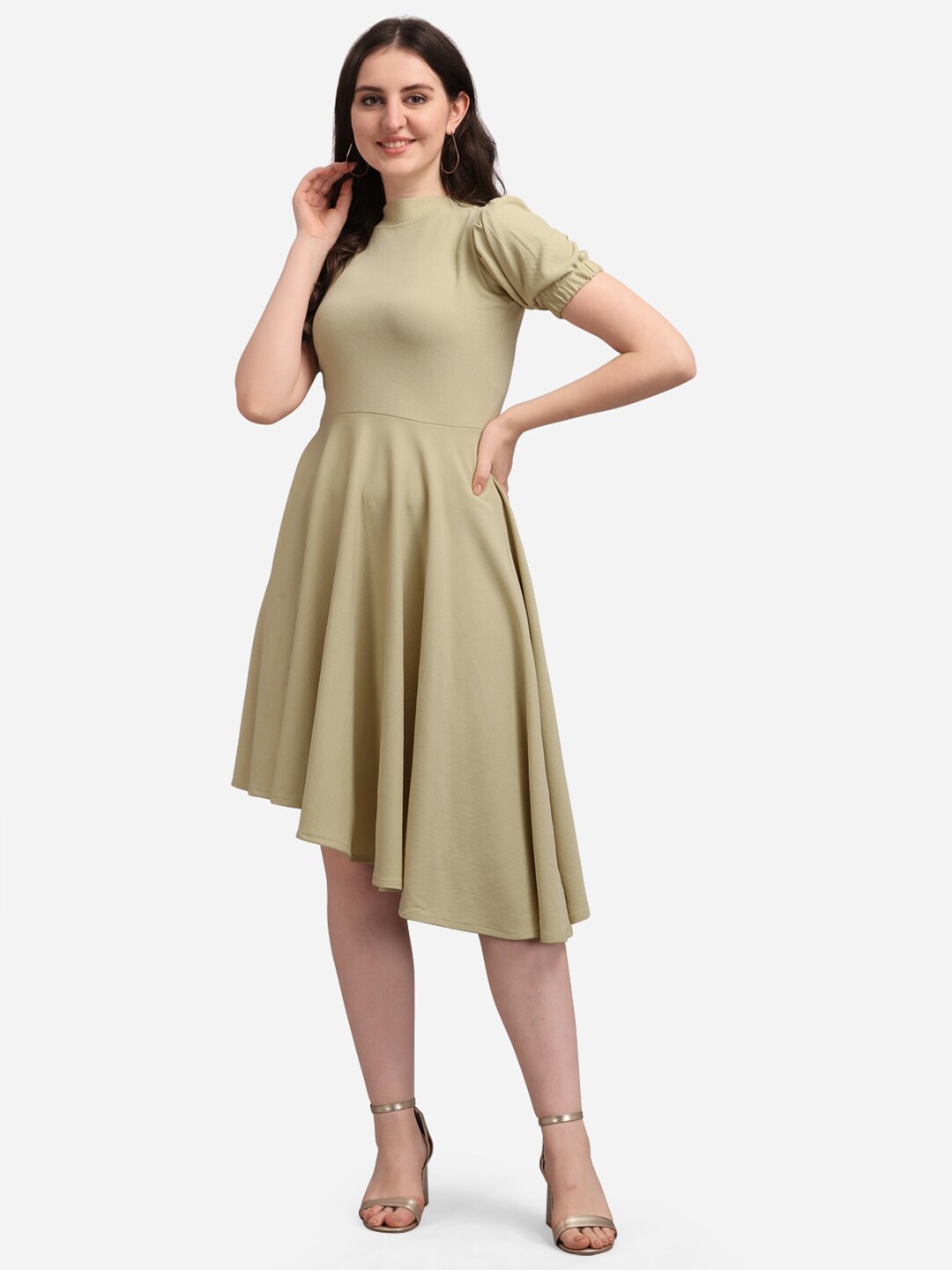 

PURVAJA Olive Green Dress