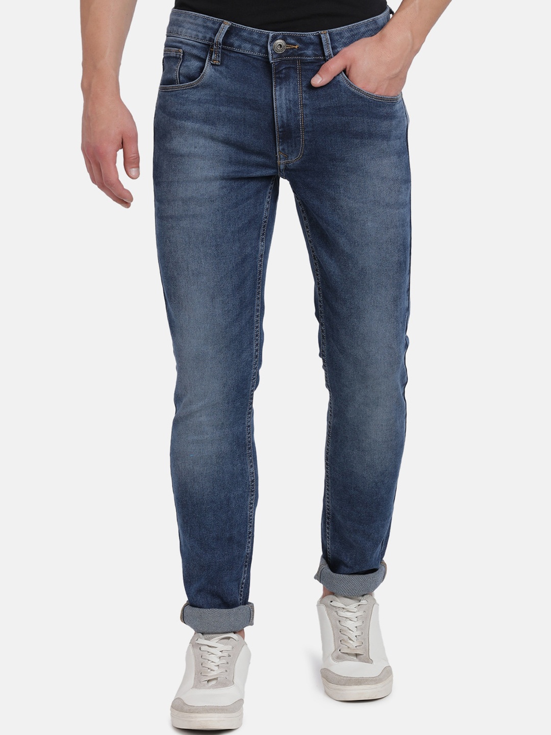 

Crocodile Men Blue Slim Fit Heavy Fade Stretchable Jeans