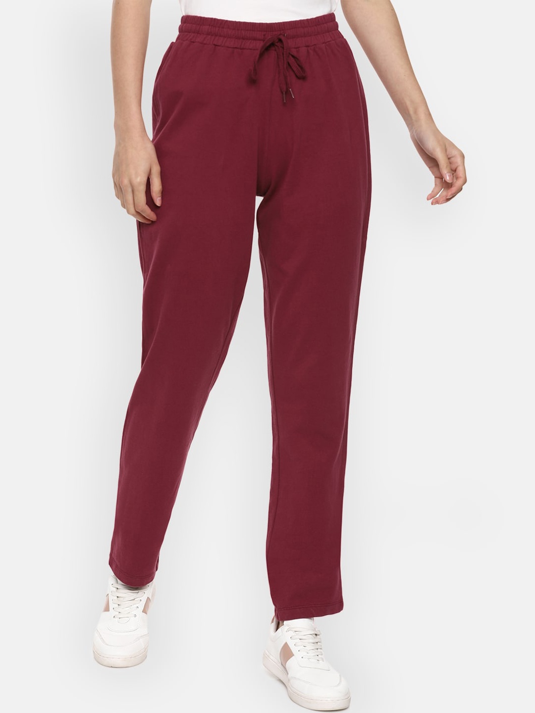 

Van Heusen Woman Maroon Pure Cotton Track Pants