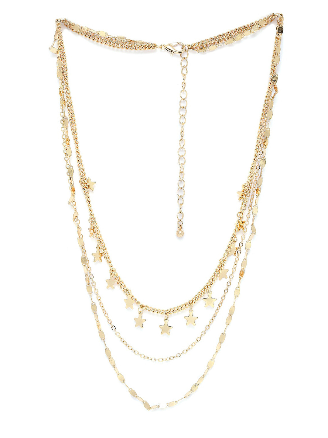 

BELLEZIYA Gold-Plated Alloy Layered Necklace