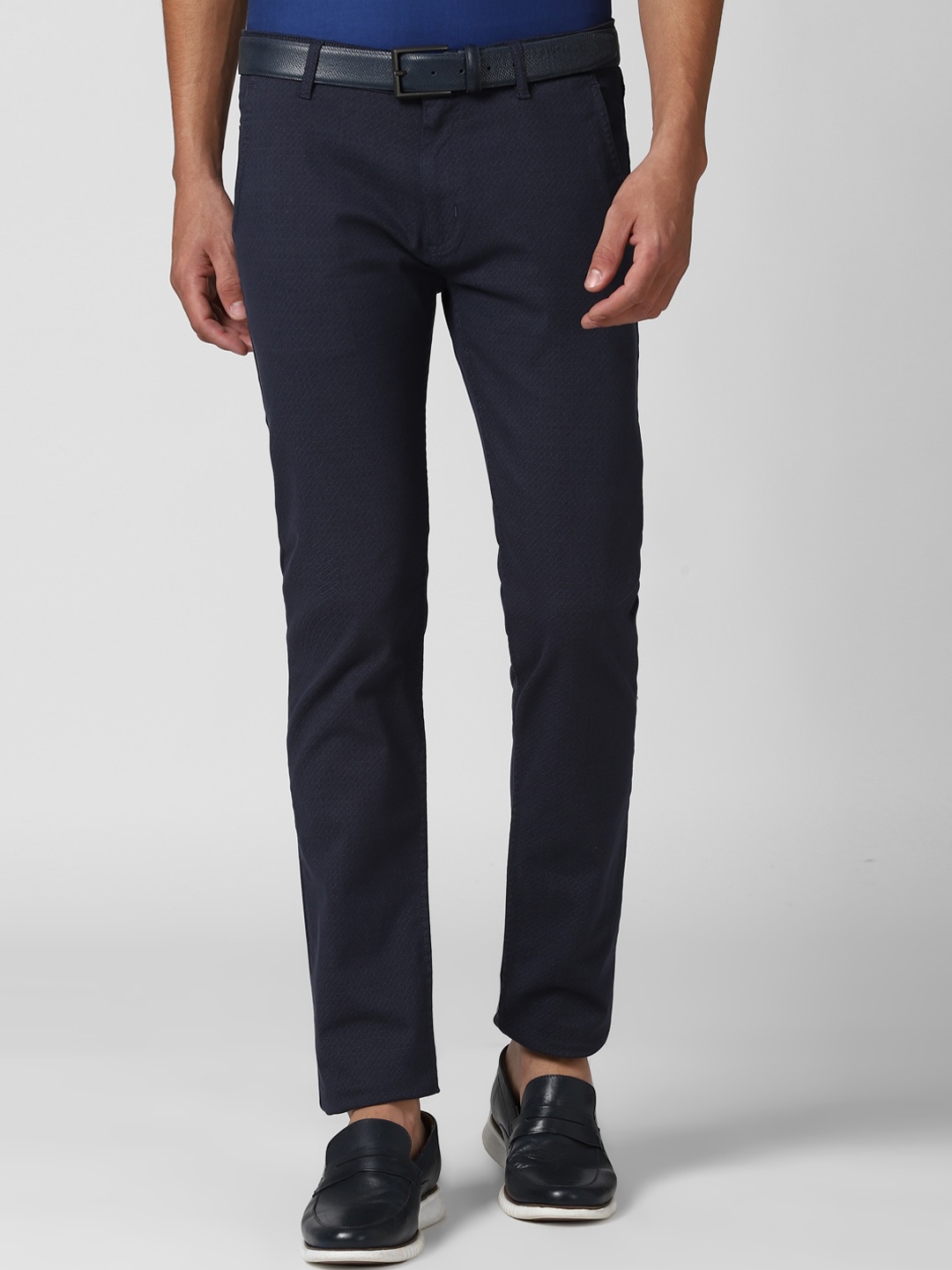 

Peter England Casuals Men Navy Blue Slim Fit Chinos Trousers