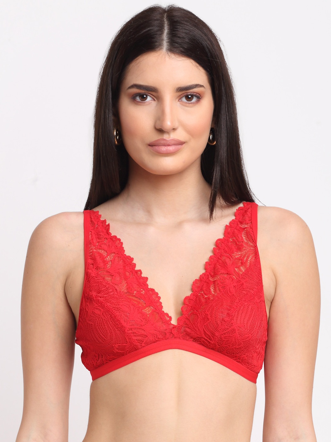 

EROTISSCH Red Floral Bralette Bra
