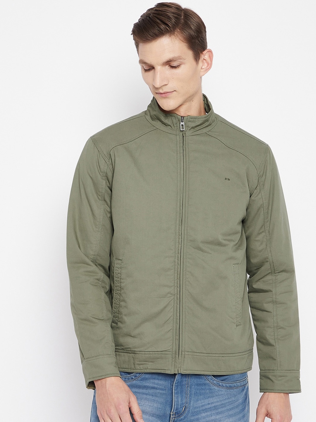 

Okane Men Olive Green Padded Jacket