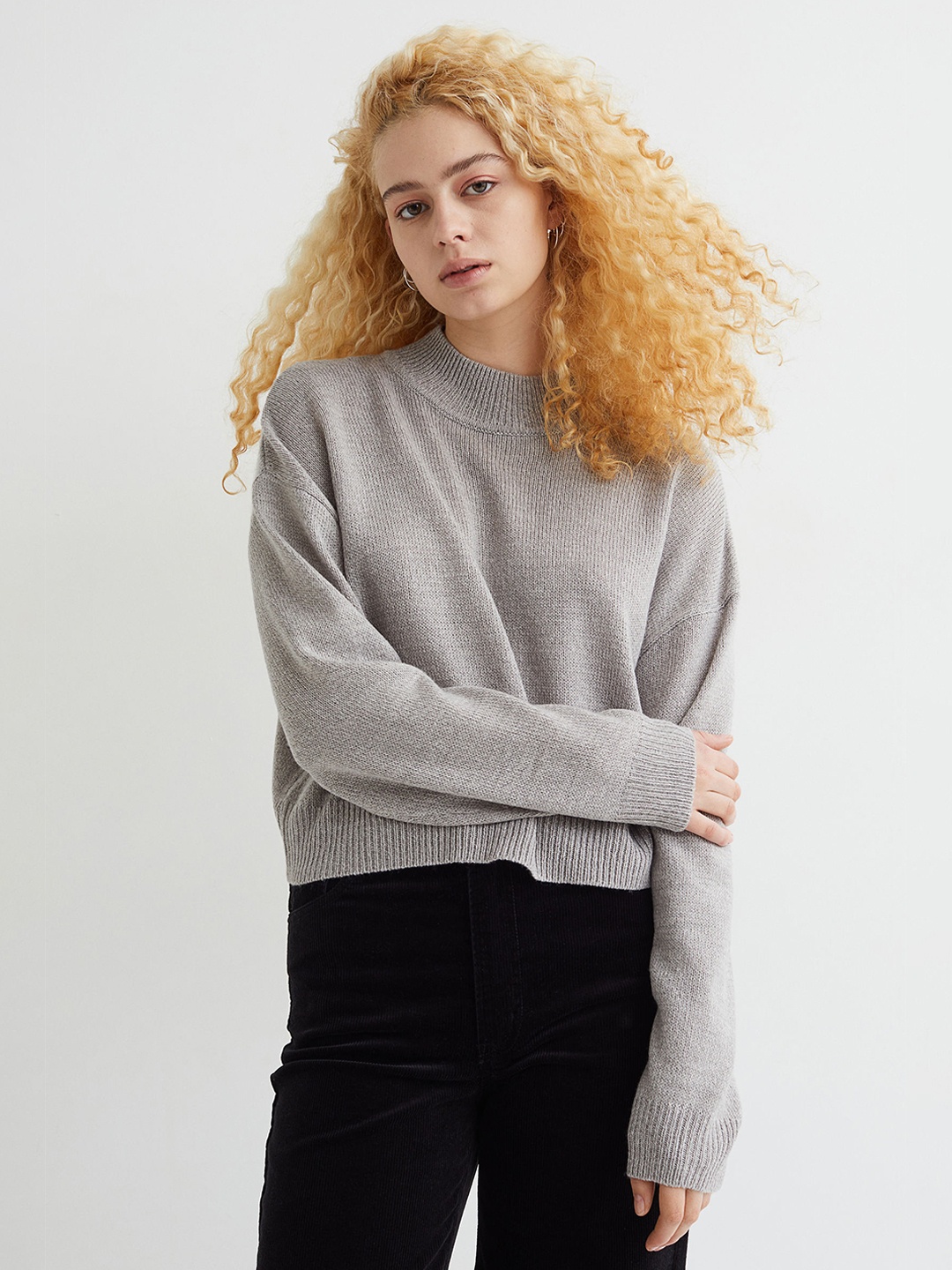 

H&M Women Grey Acrylic Jumper