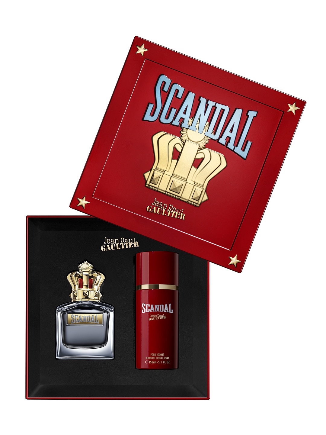 

Jean Paul Gaultier Scandal for Him Fragrance Gift Set- Perfume & Deodrant, Transparent