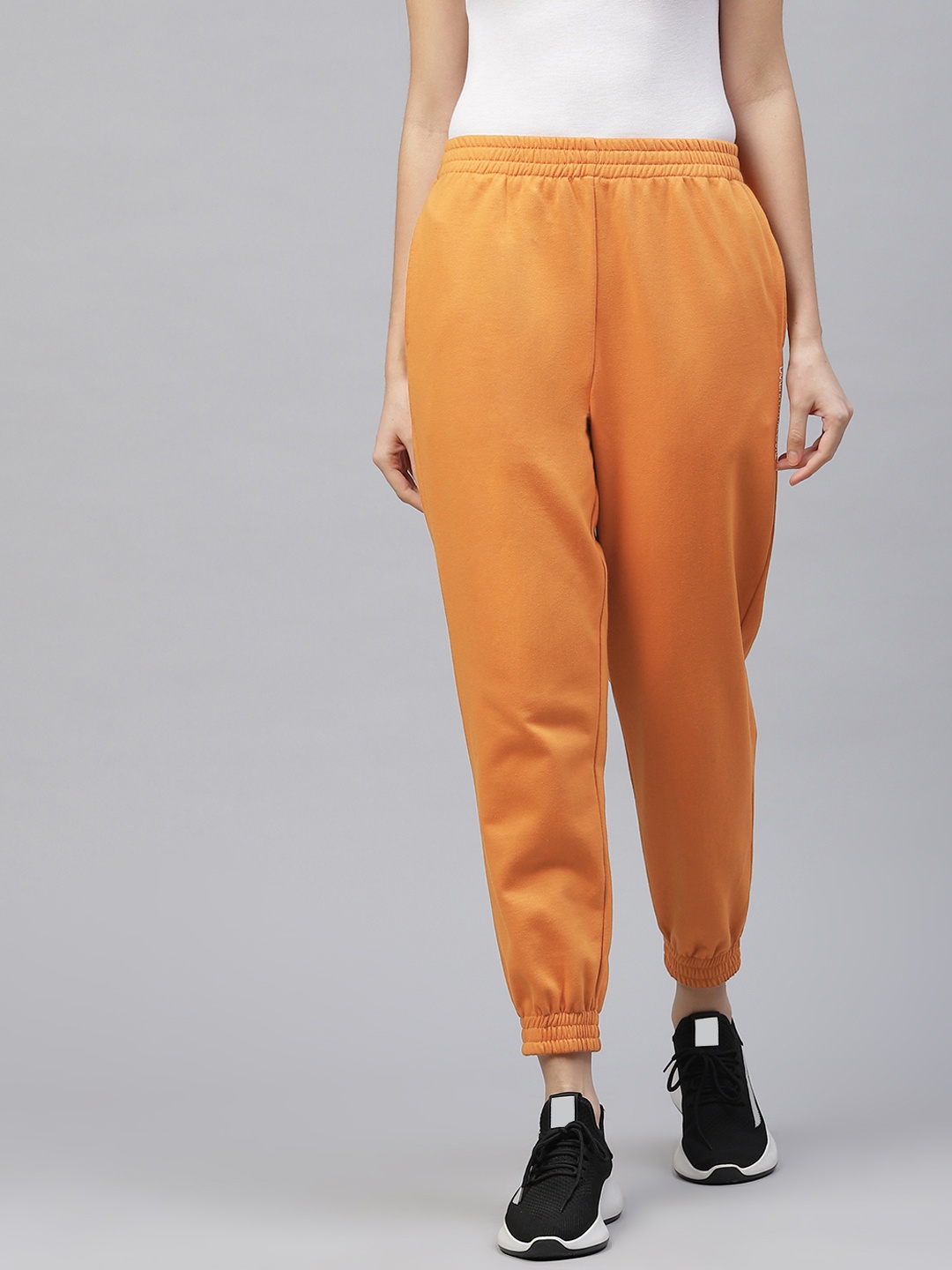 

Laabha Women Orange Solid Regular Fit Athleisure Joggers