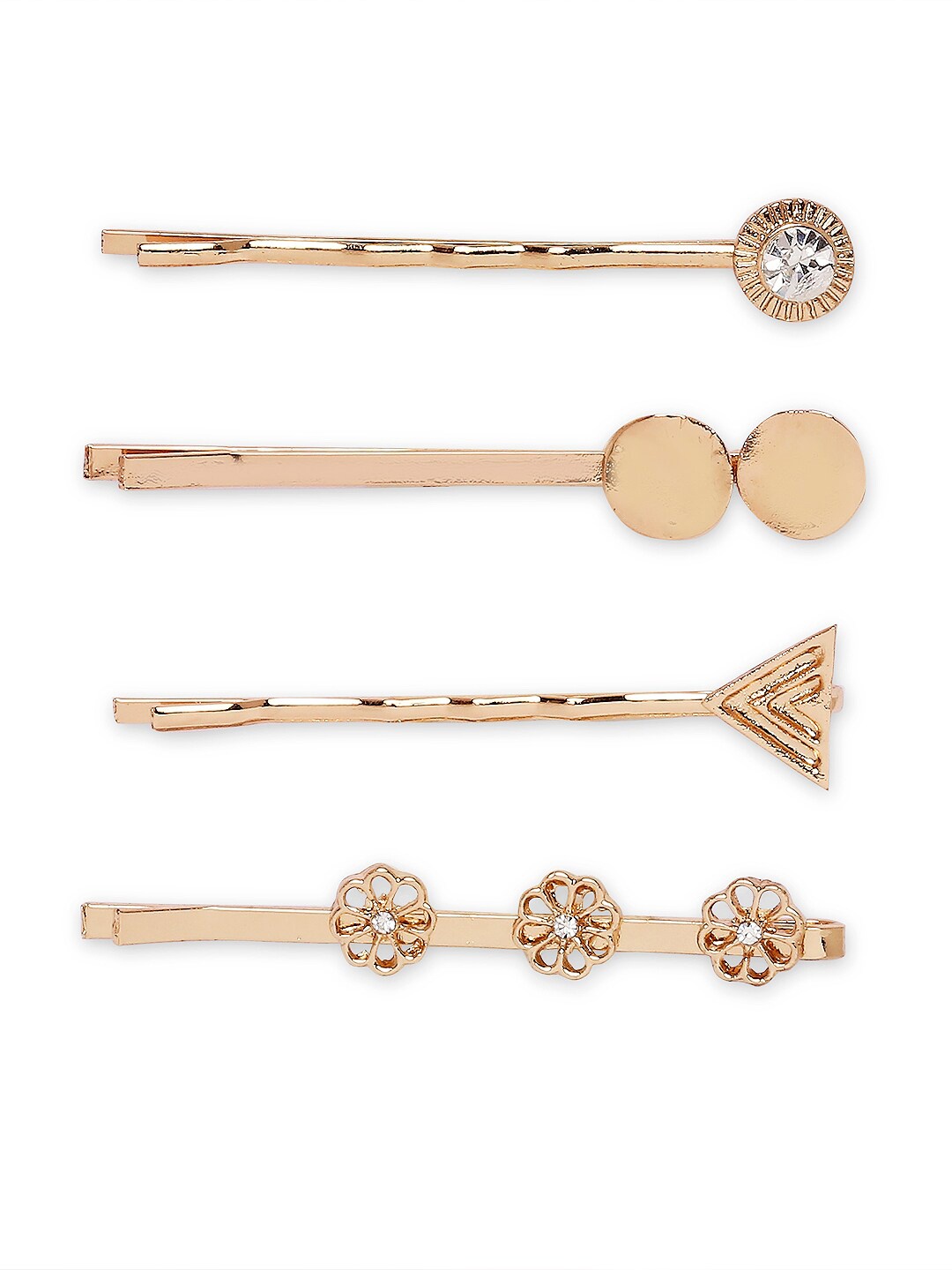 

BELLEZIYA Women Assorted Set of 4 Embellished Bobby Pins