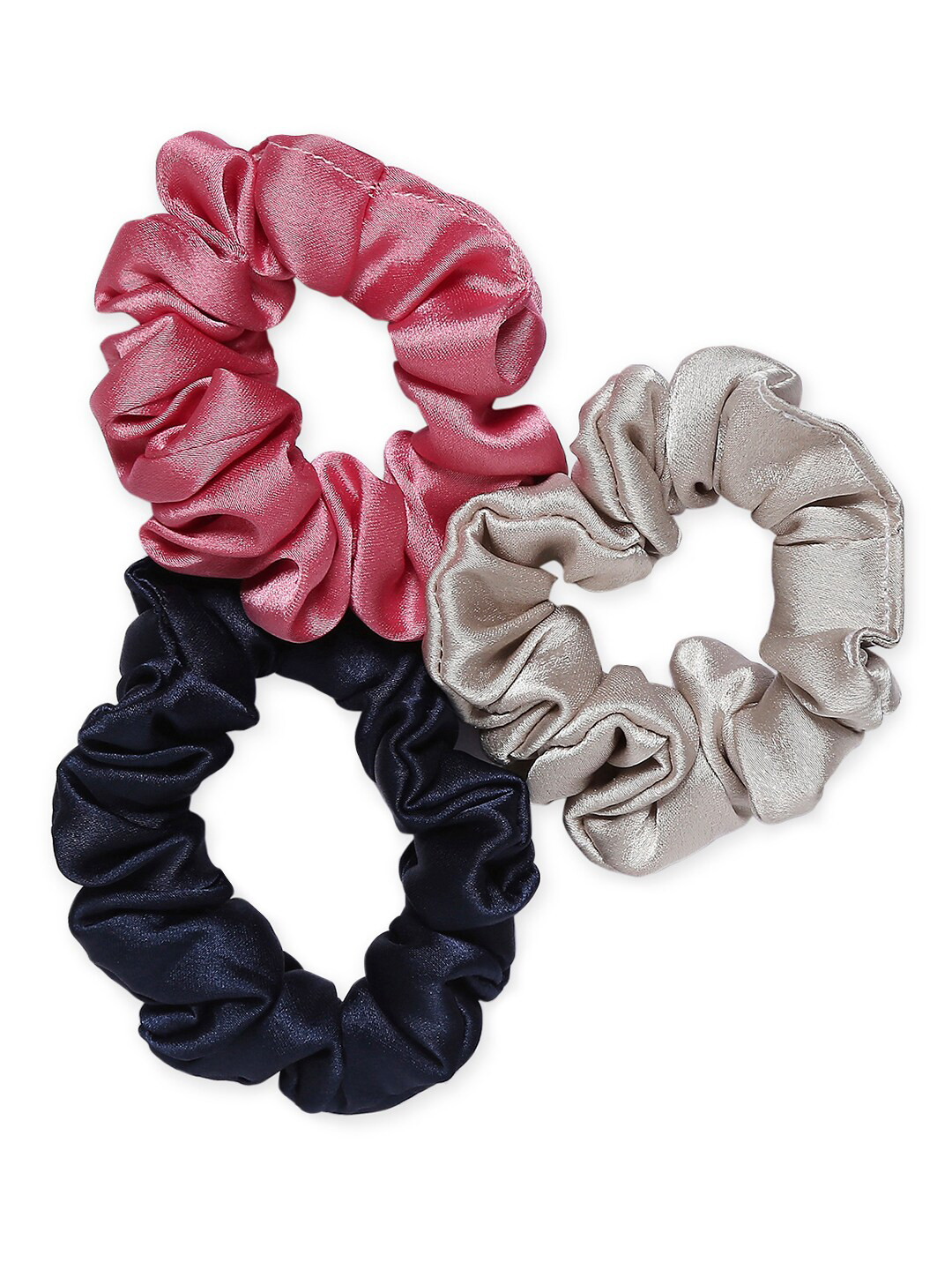 

BELLEZIYA Women Multicoloured Set of 3 Ponytail Holders, Multi
