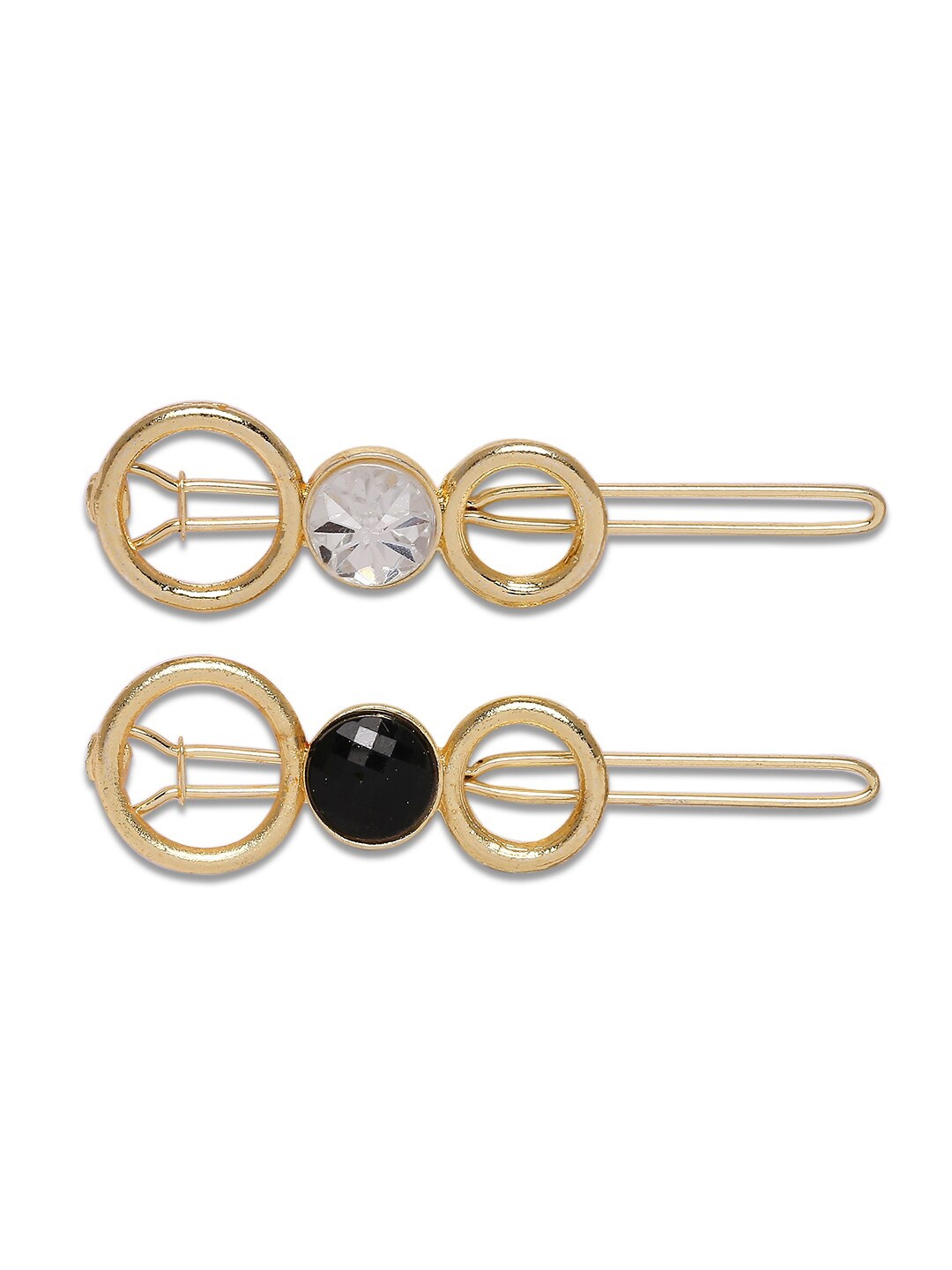

BELLEZIYA Women Gold-Toned Set of 2 Embellished Bobby Pins