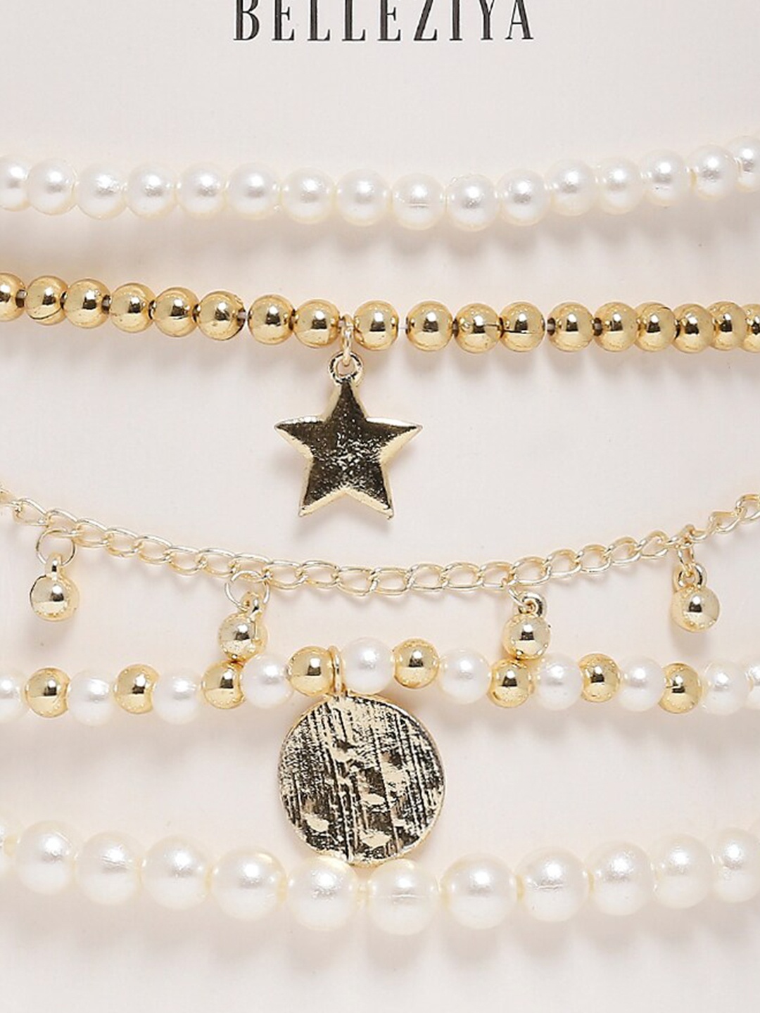 

BELLEZIYA Women Gold-Toned Charm Bracelet