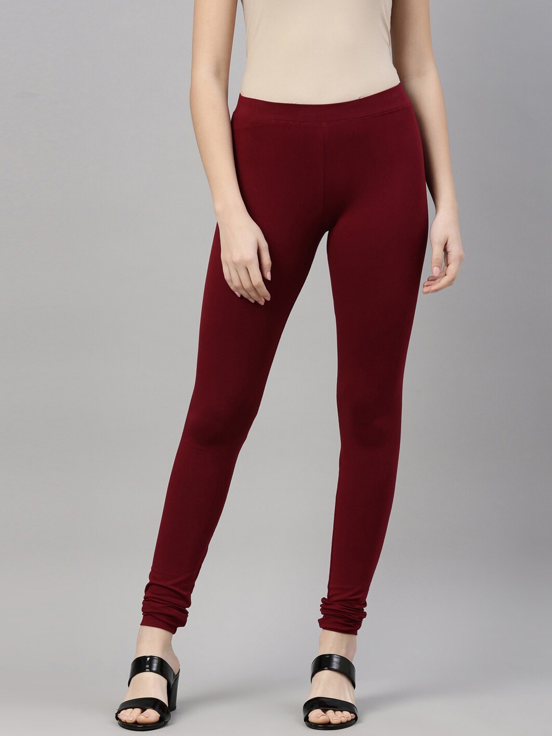 

Kryptic Women Maroon Solid Leggings