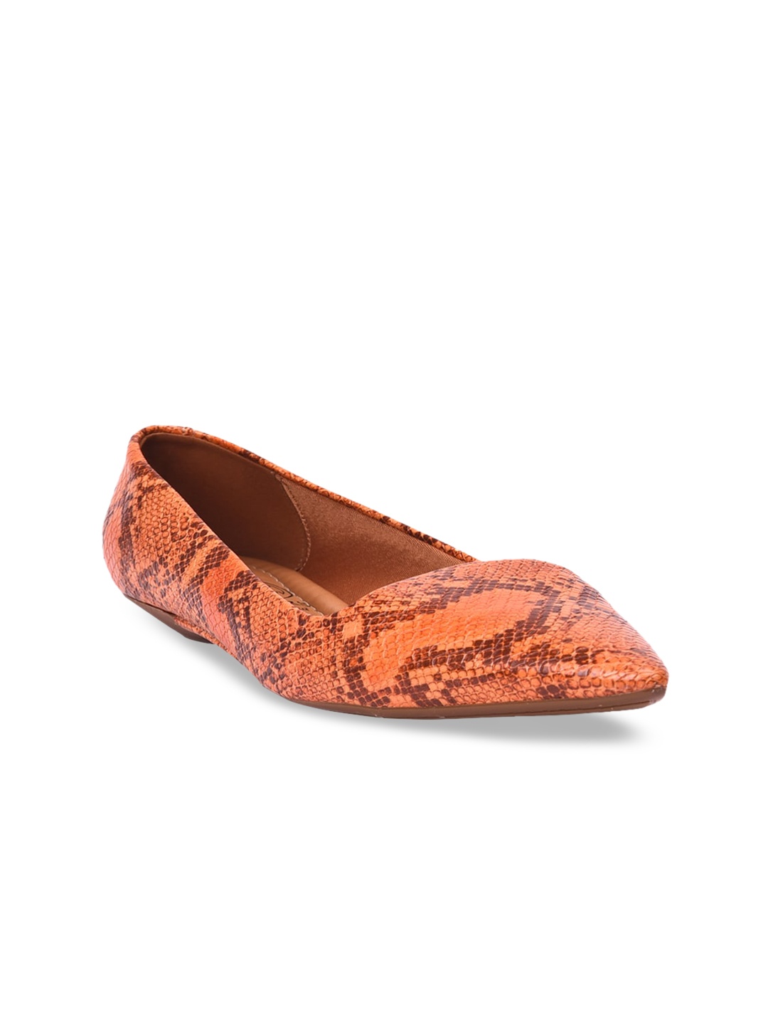 

Pavers England Women Orange Printed Ballerinas