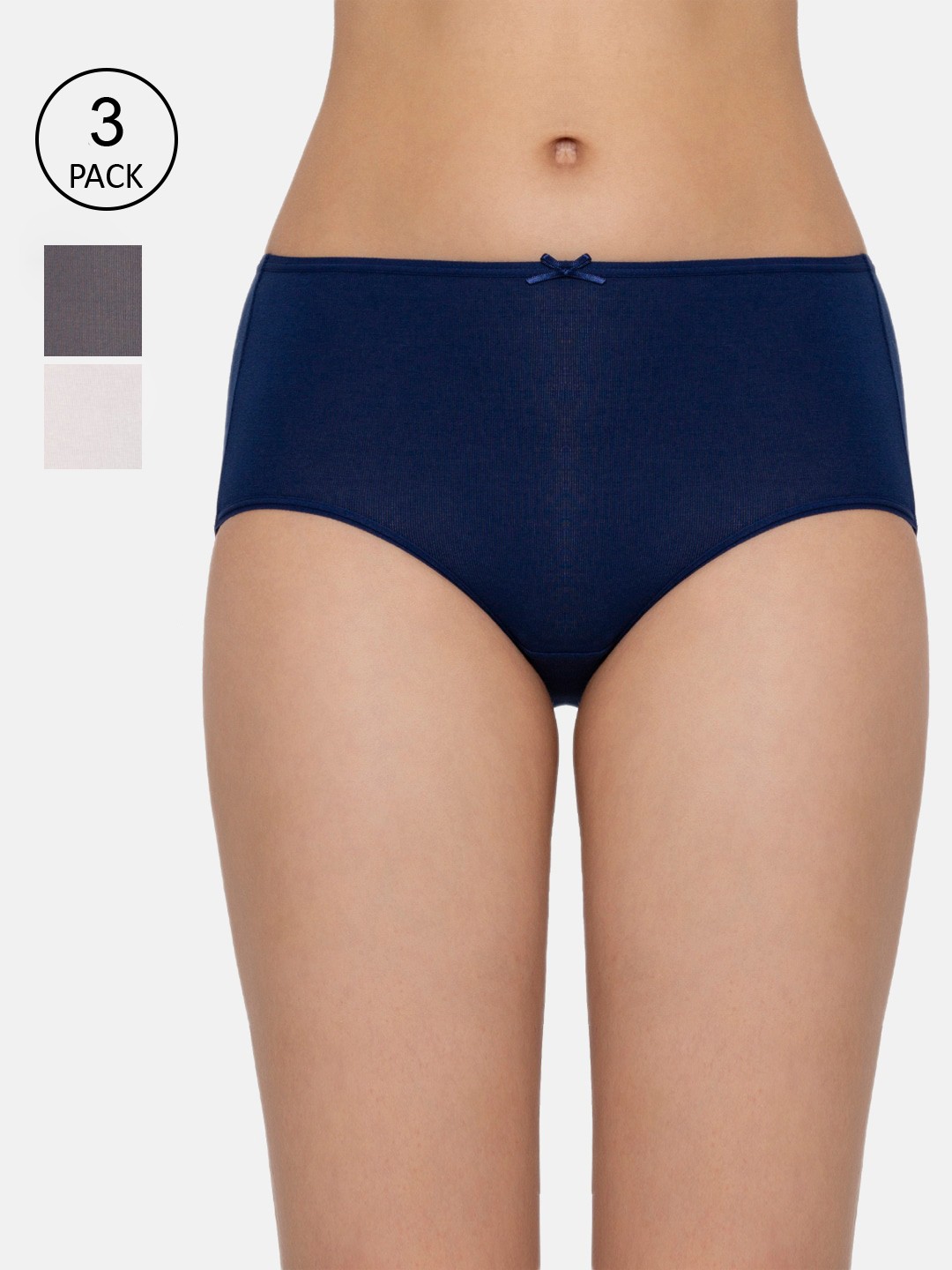 

Triumph Stretty Cotton 80 High Coverage Maxi Brief - Pack of 3, Assorted