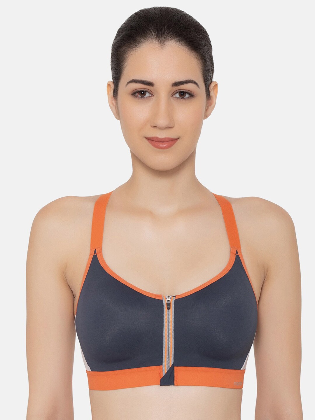 

Triumph Triaction 125 Padded Wireless Front Open Extreme Bounce Control Sports Bra, Blue