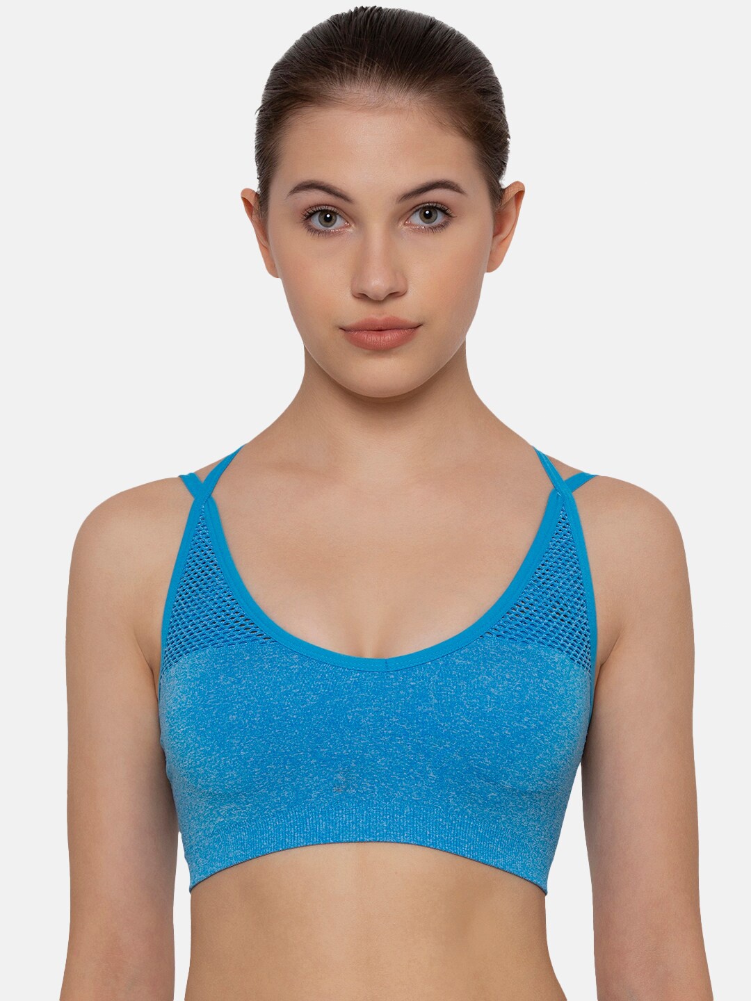 

Triumph Triaction Zen Top Padded Non Wired Sports Bra, Blue