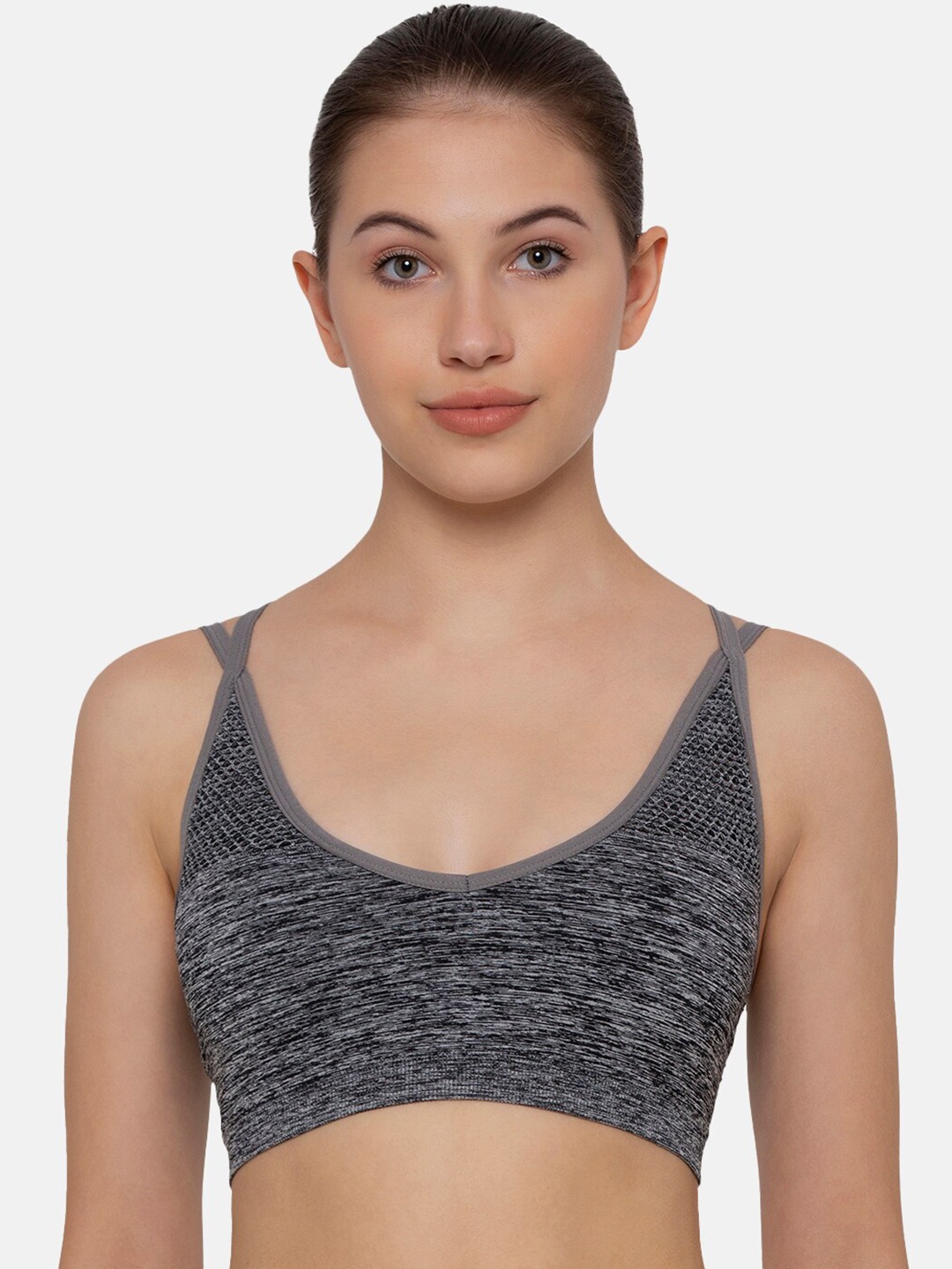 

Triumph Triaction Zen Top Padded Non Wired Sports Bra, Grey