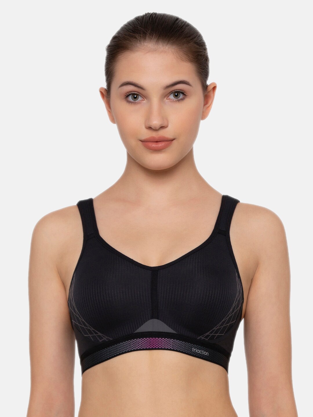 

Triumph Triaction Cardio Cloud Padded Non Wired Sports Bra with Extreme Bounce Control, Black