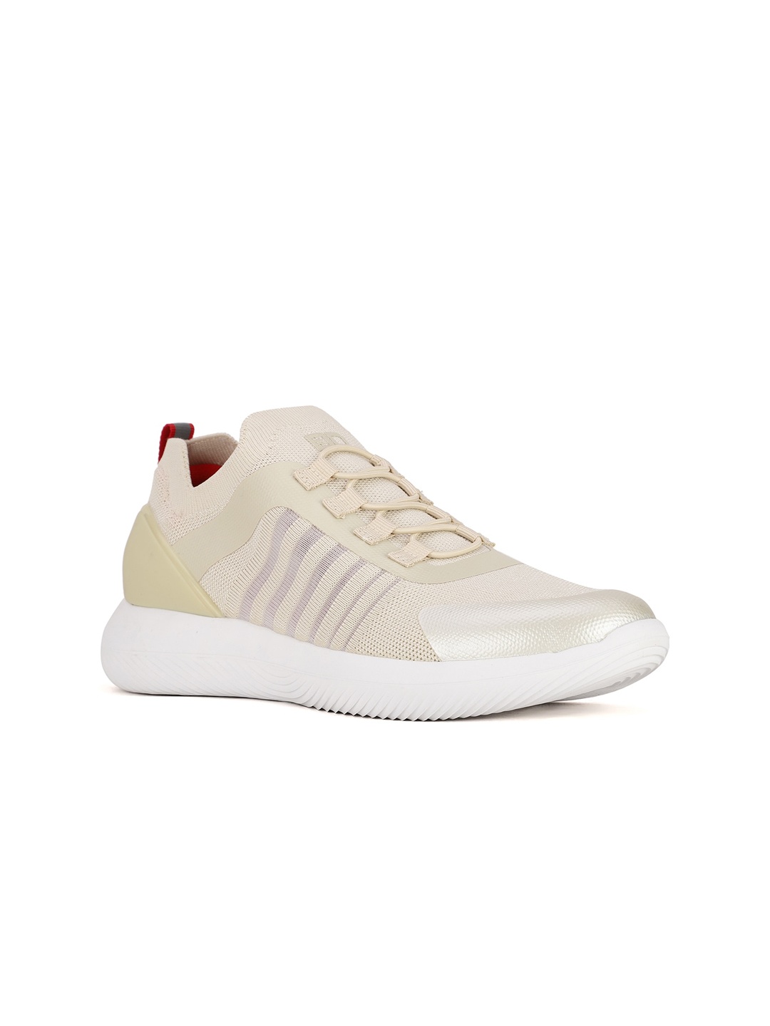 

Footin Women Beige Woven Design Sneakers