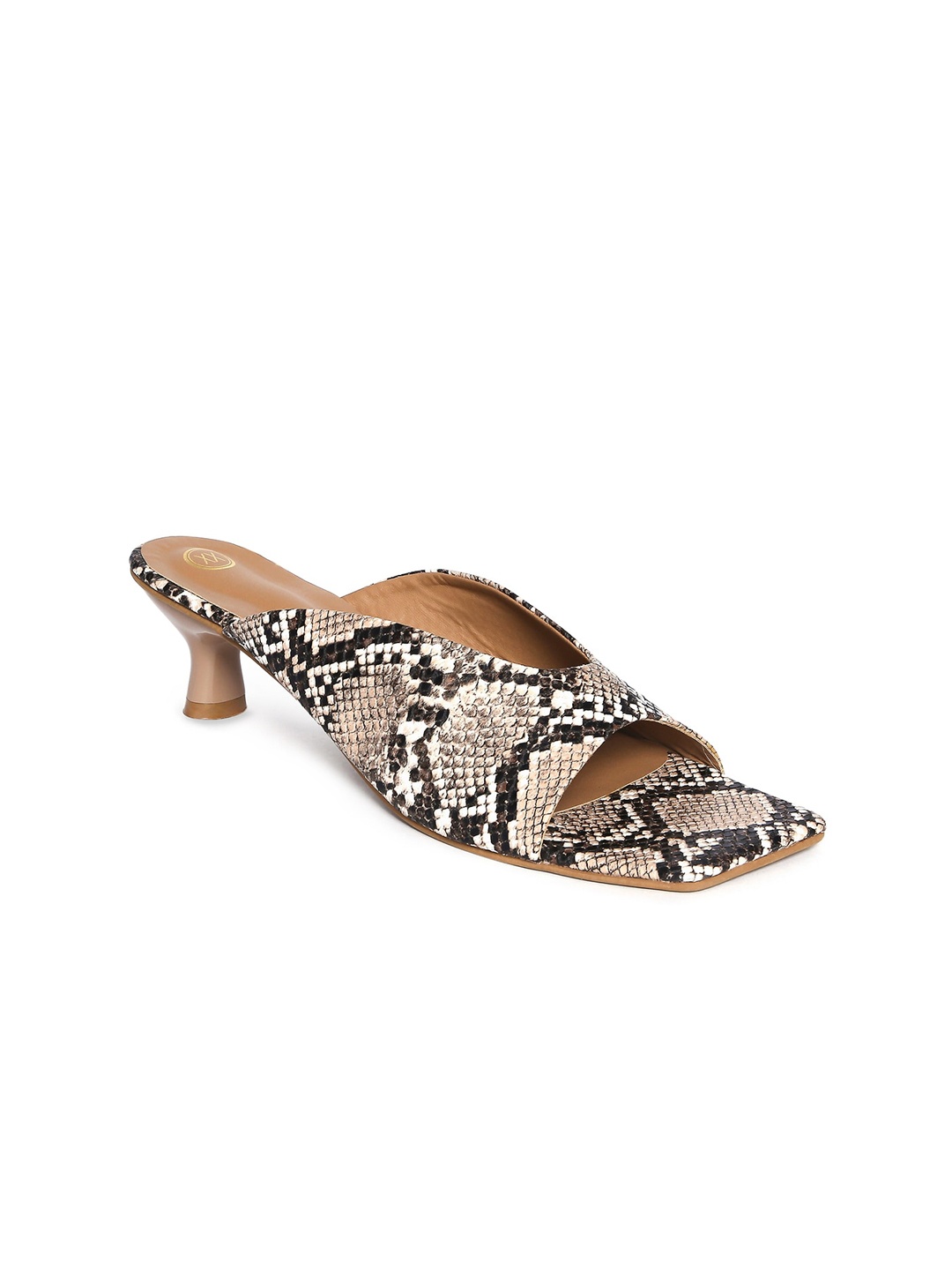 

20Dresses Beige Textured Party Kitten Mules