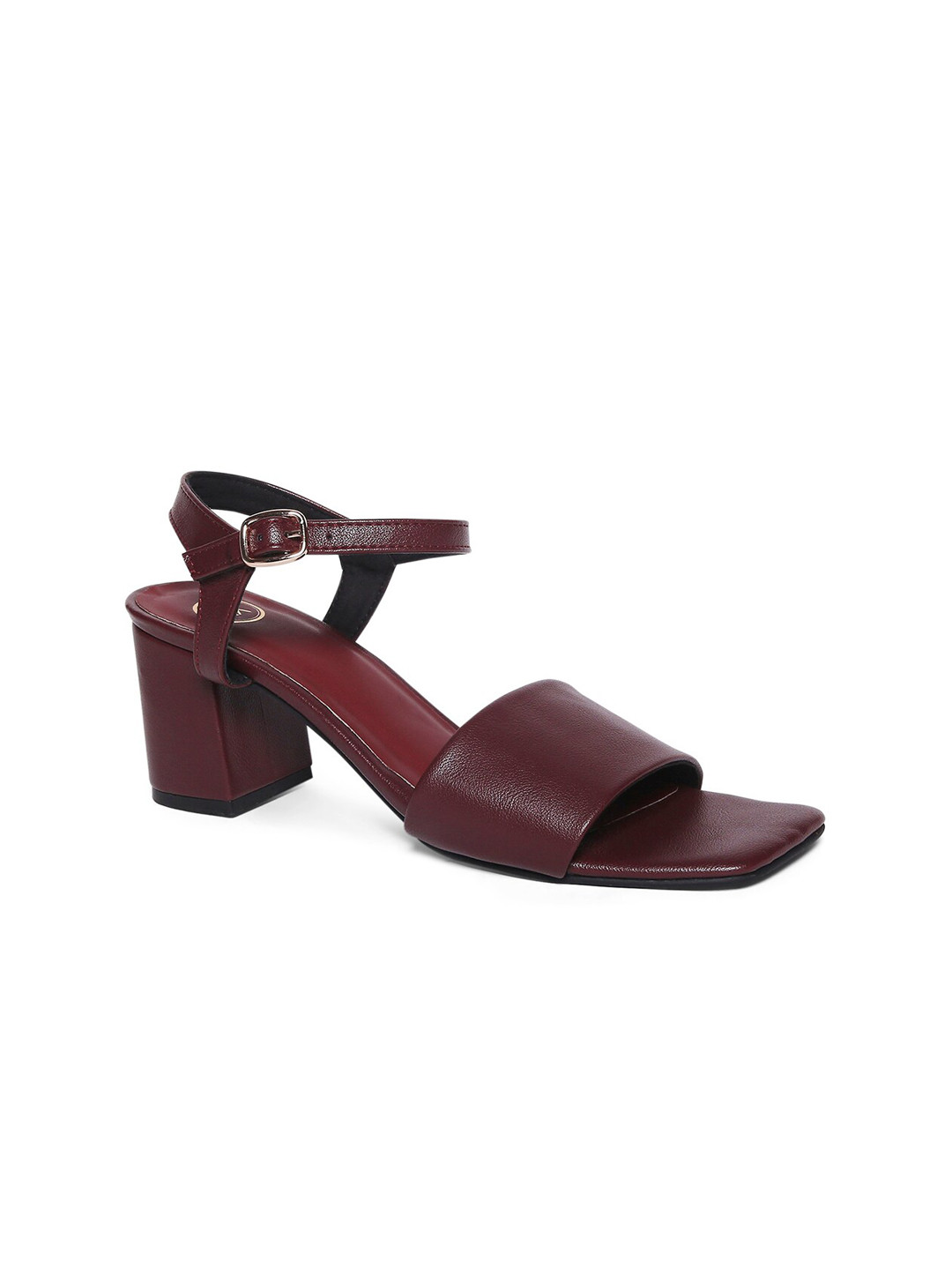 

20Dresses Maroon PU Block Heels