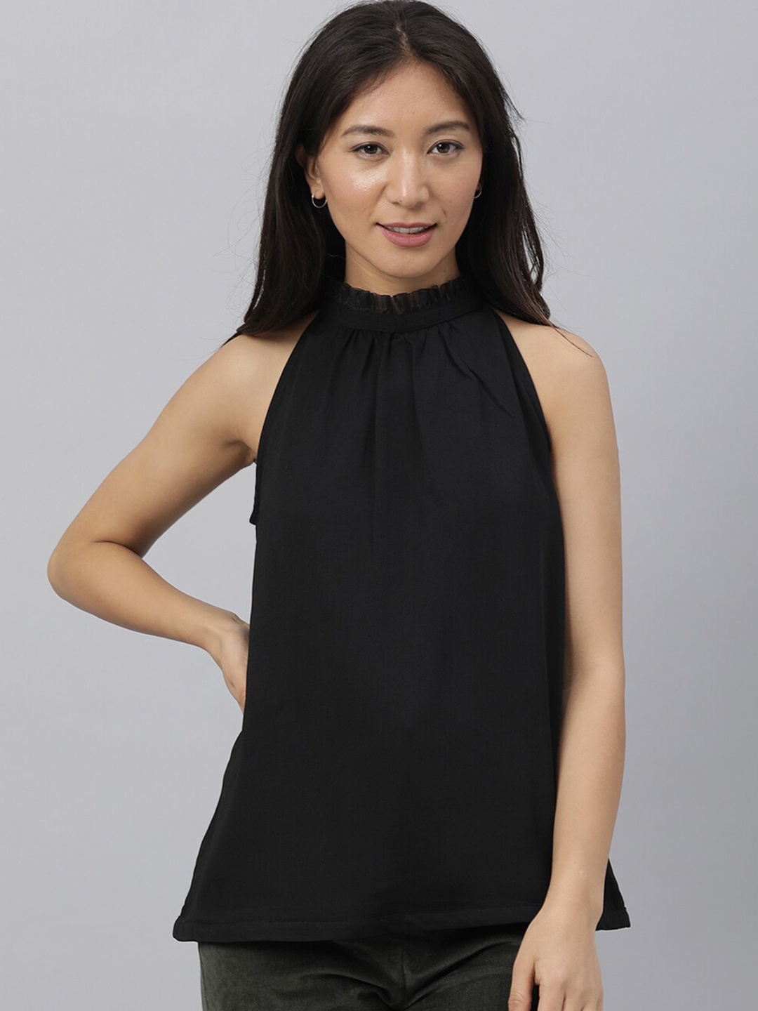 

RAREISM Black A-Line Top