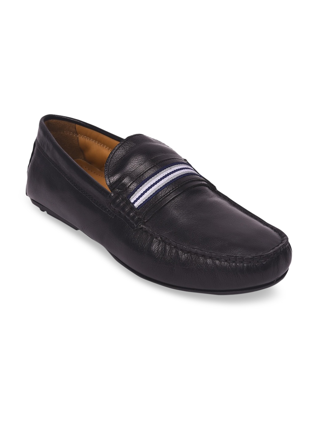 

Pavers England Men Black Leather Loafers