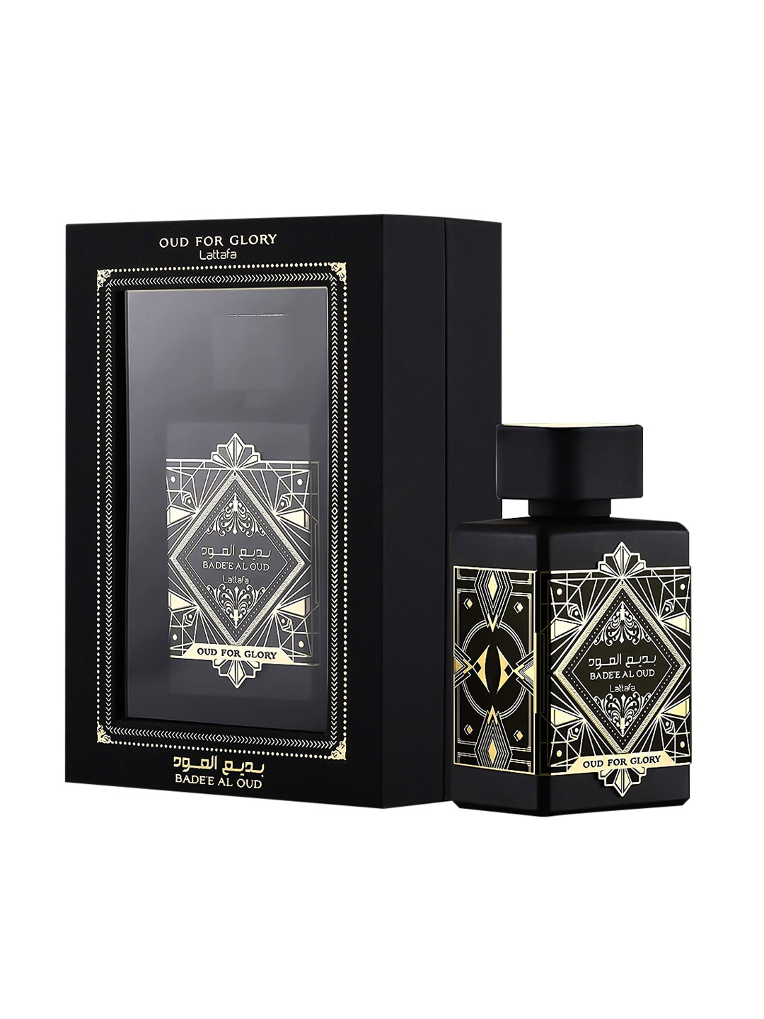 

Lattafa Badee Al Oud ( Oud for Glory) Long Lasting Imported Eau De Perfume - 100 ml, Black