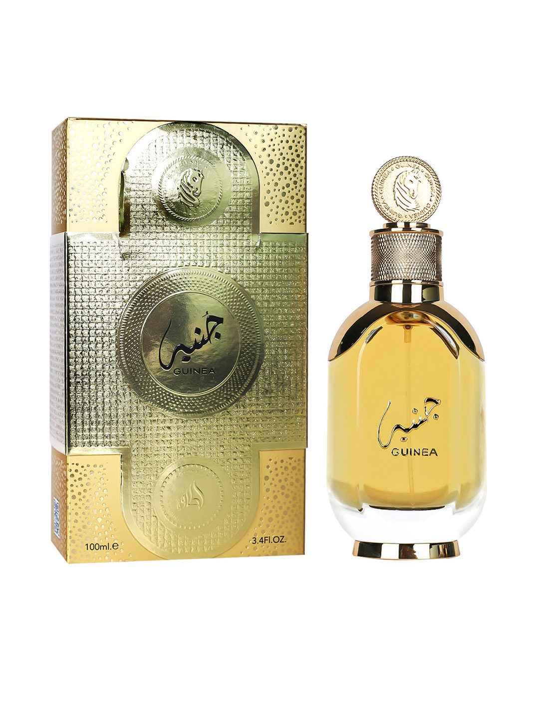 

Lattafa Unisex Guinea Long Lasting Imported Eau De Perfume 100 ml, Gold