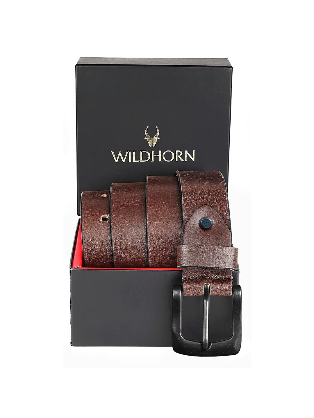 

WildHorn Men Brown Leather Belt