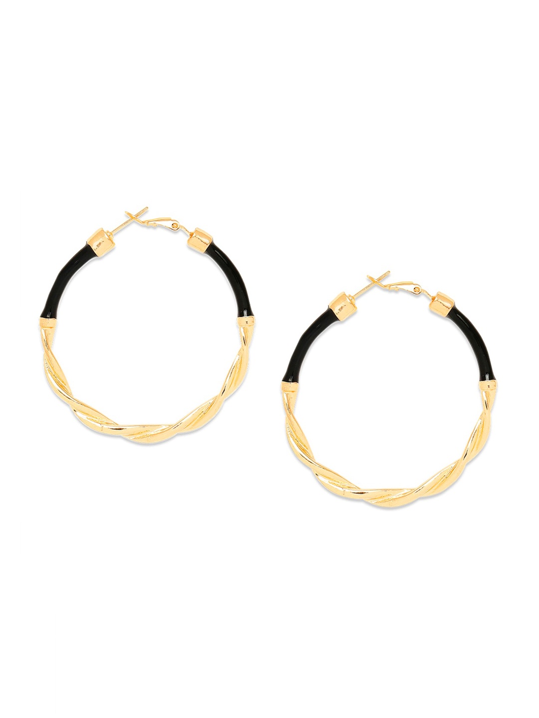 

BELLEZIYA Gold-Toned Circular Hoop Earrings