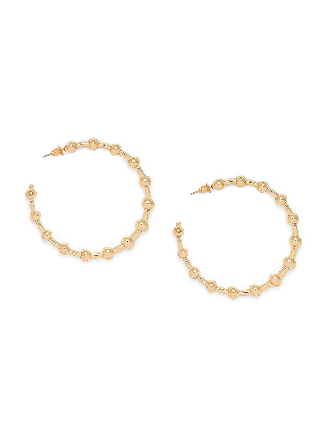 

BELLEZIYA Gold-Toned Contemporary Half Hoop Earrings