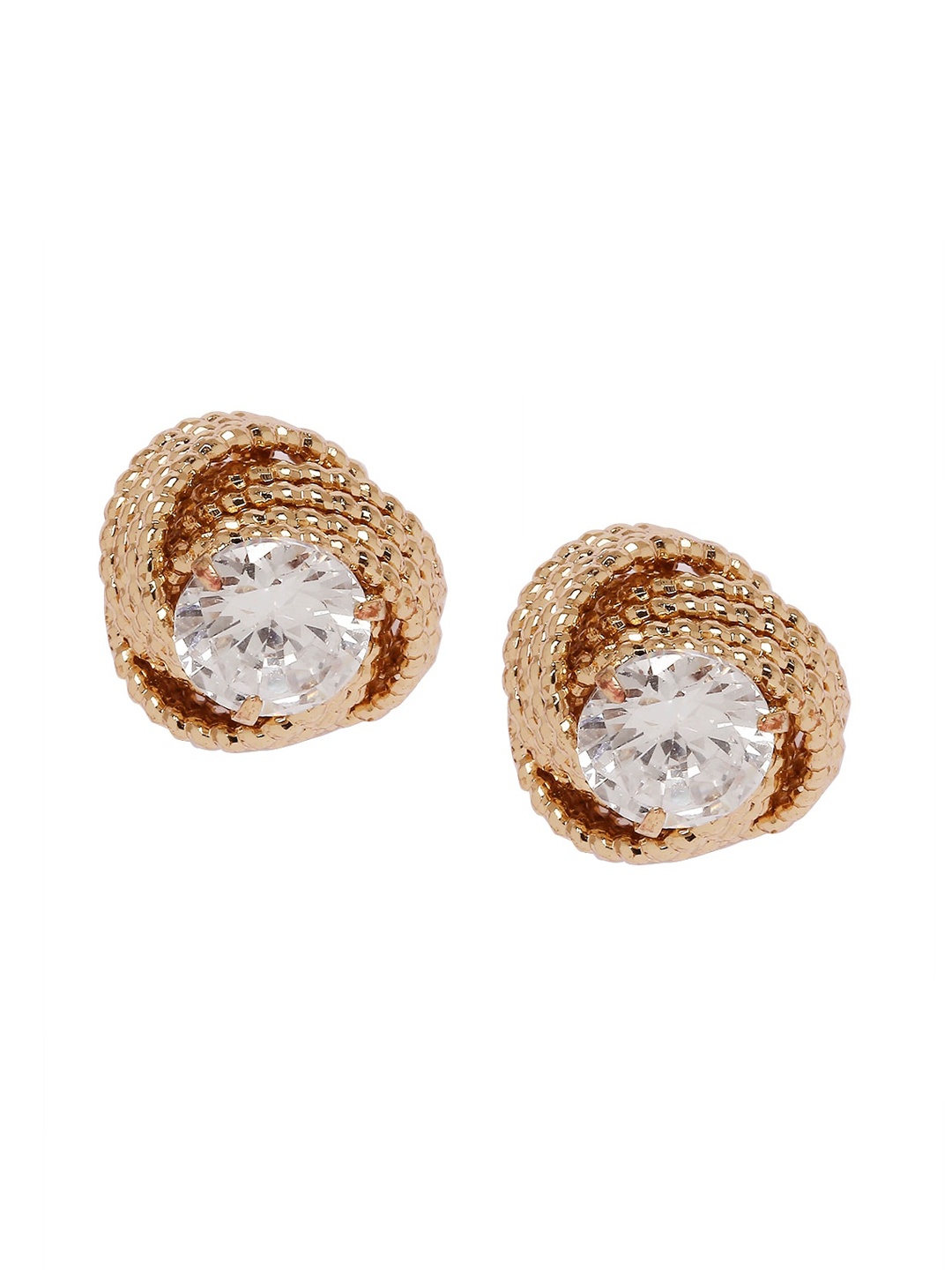 

BELLEZIYA Gold-Toned Contemporary Studs Earrings