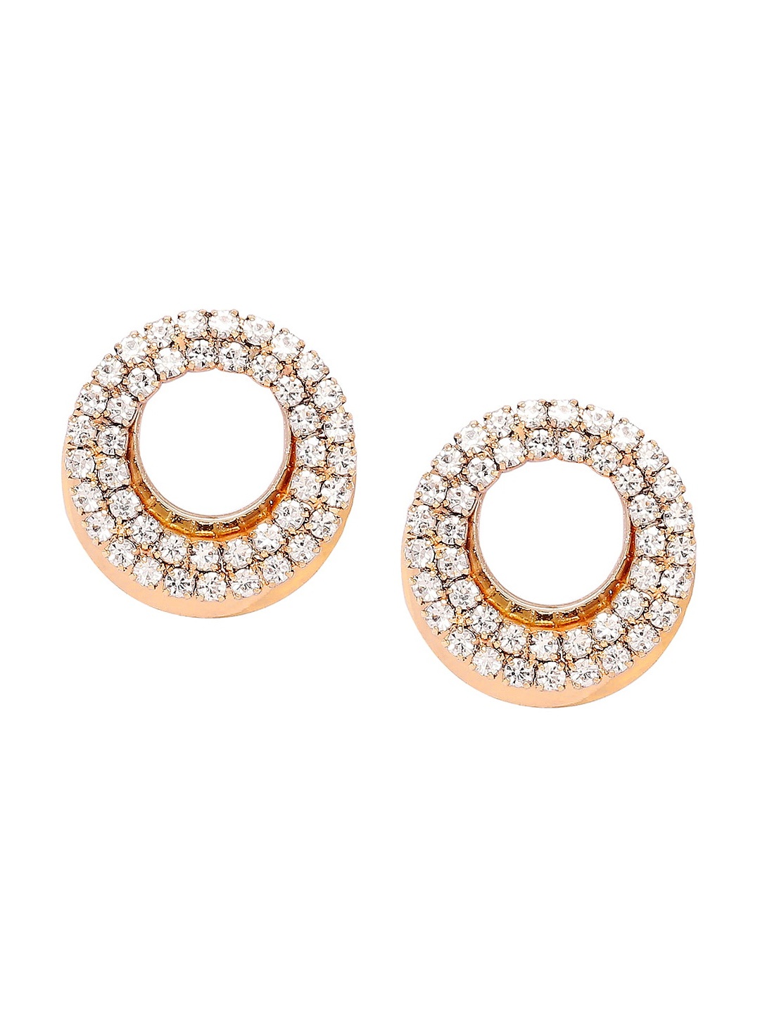 

BELLEZIYA Gold-Toned Contemporary Studs Earrings