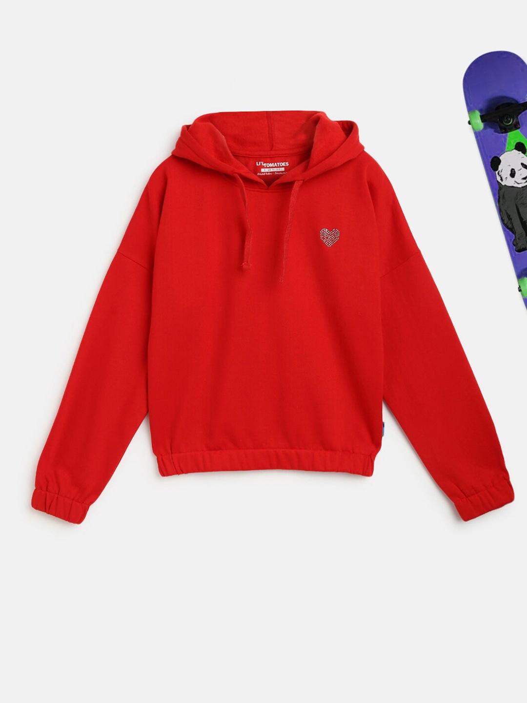 

Lil Tomatoes Girls Red Hooded Sweatshirt