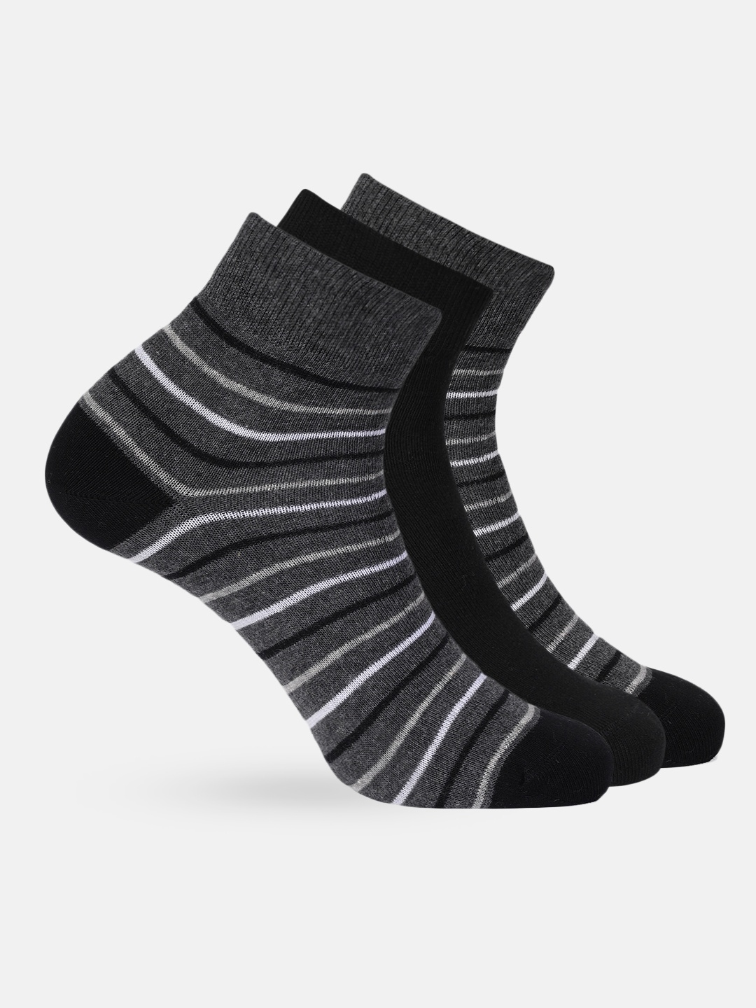 

Mast & Harbour Men Set of 3 Socks, Charcoal