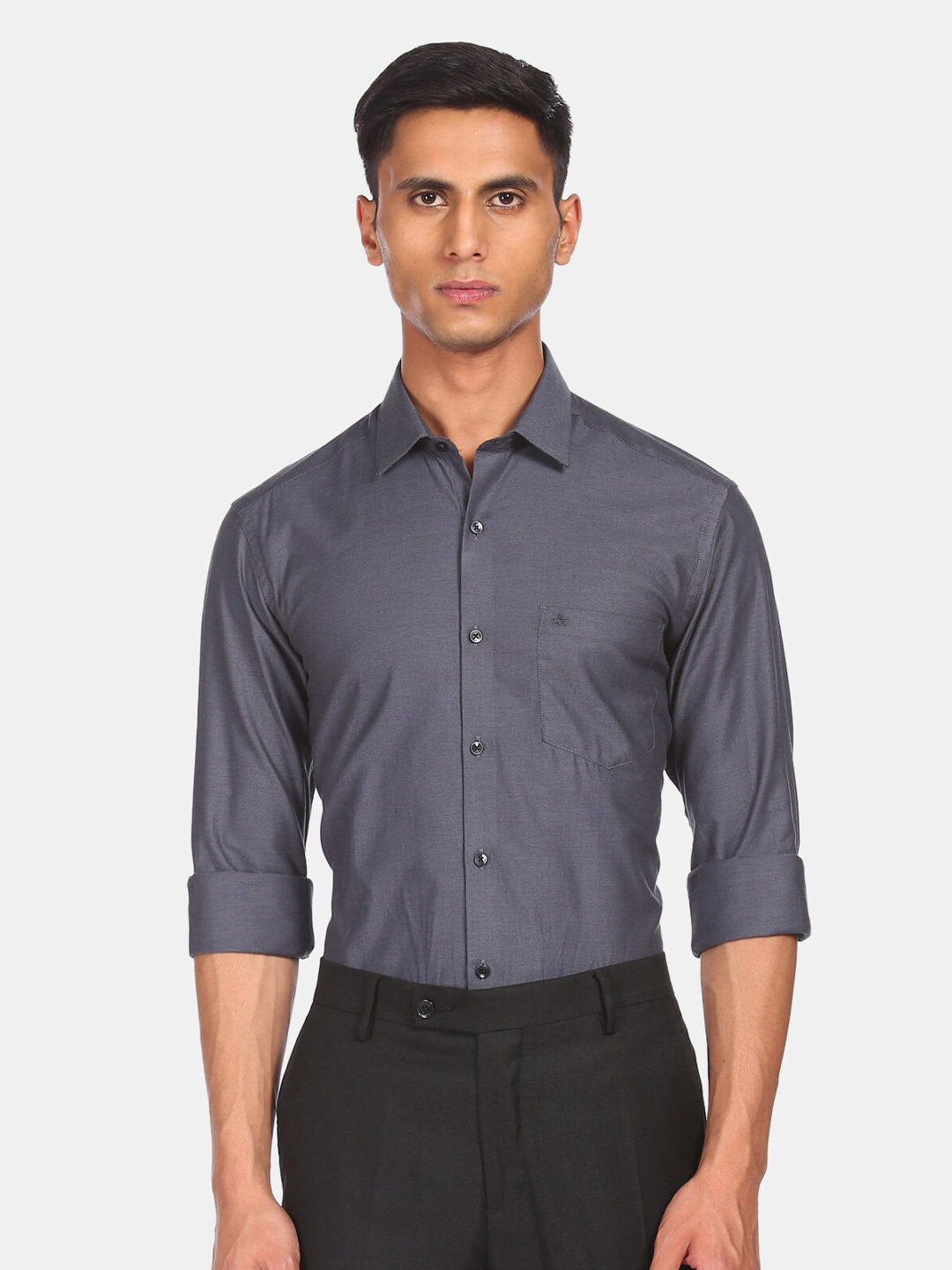 

Arrow Men Grey Slim Fit Opaque Casual Shirt