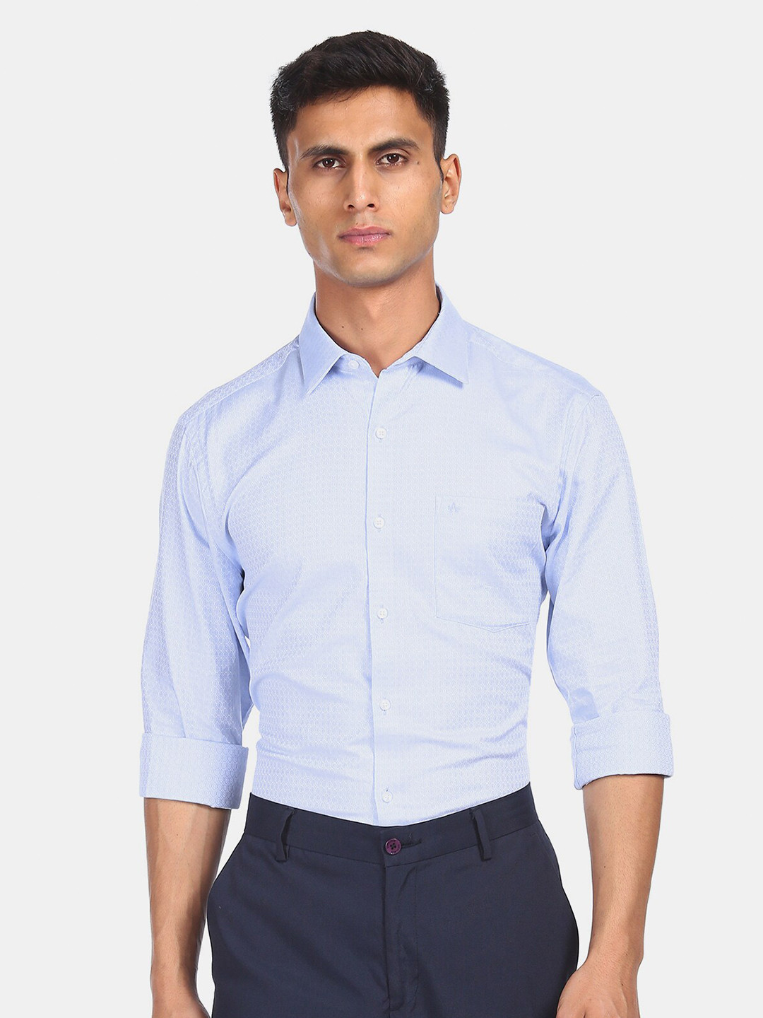 

Arrow Men Blue Opaque Formal Shirt