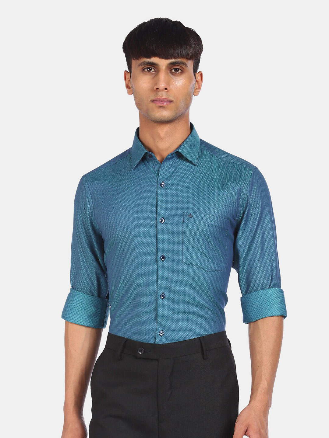

Arrow Men Teal Opaque Casual Shirt