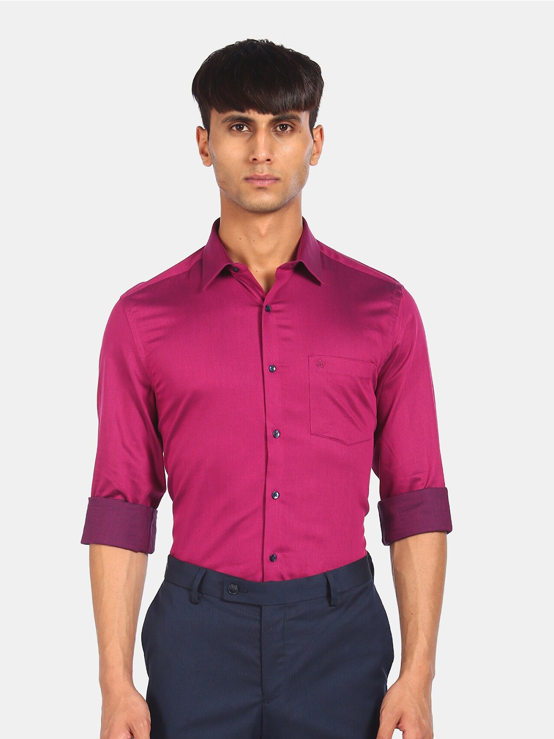 

Arrow Men Red Opaque Casual Shirt
