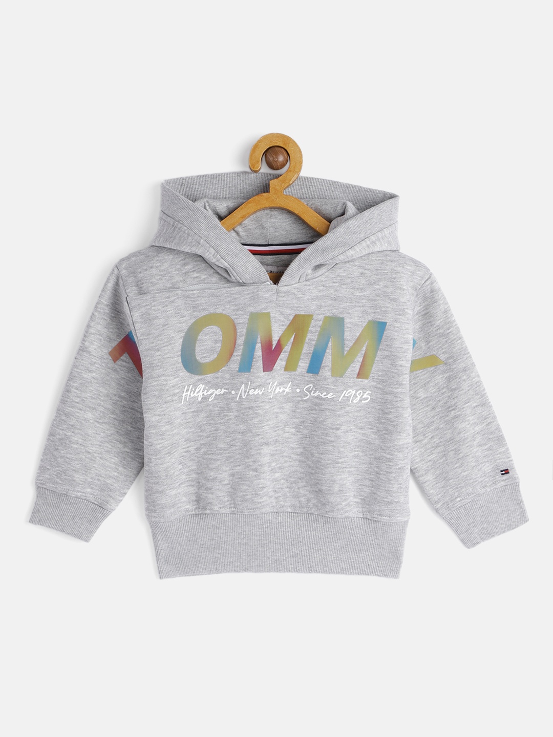 

Tommy Hilfiger Girls Grey Printed Hooded Sweatshirt